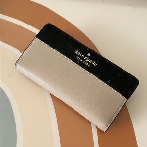 Kate Spade Two-Tone Black and Cream Wallet